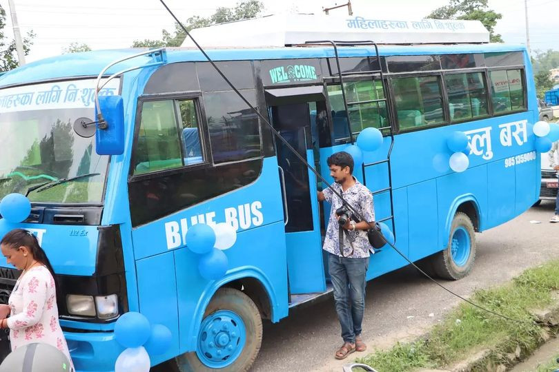 रविको ब्लु बसकाे रंग परिबर्तन, सरकारले दियाे नयाँ रुट इजाजत