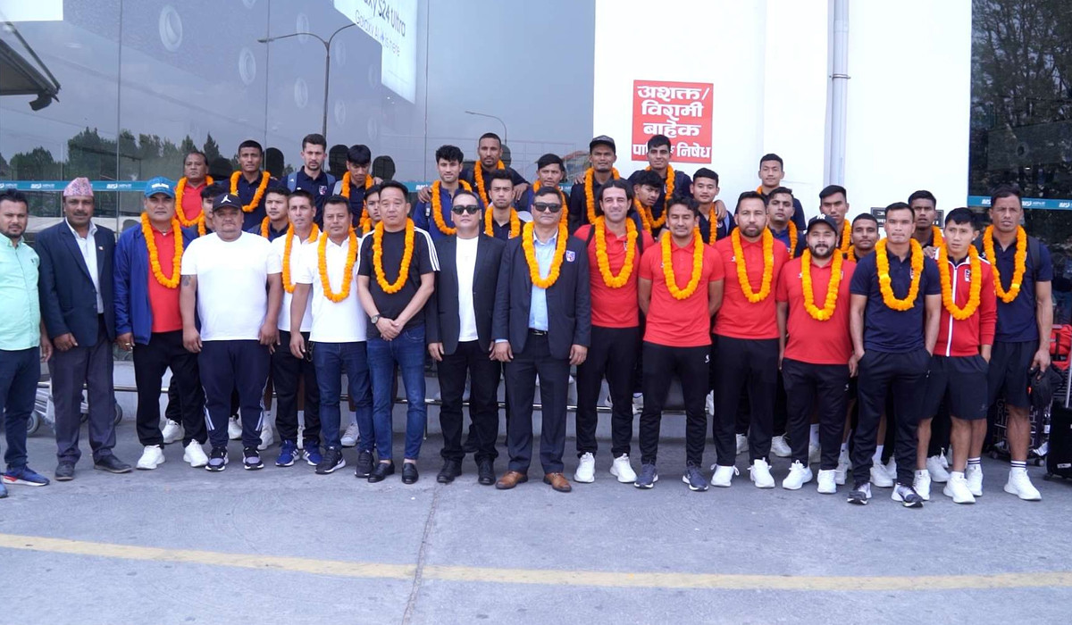 नेपाली फुटबल टोली स्वदेश फिर्ता