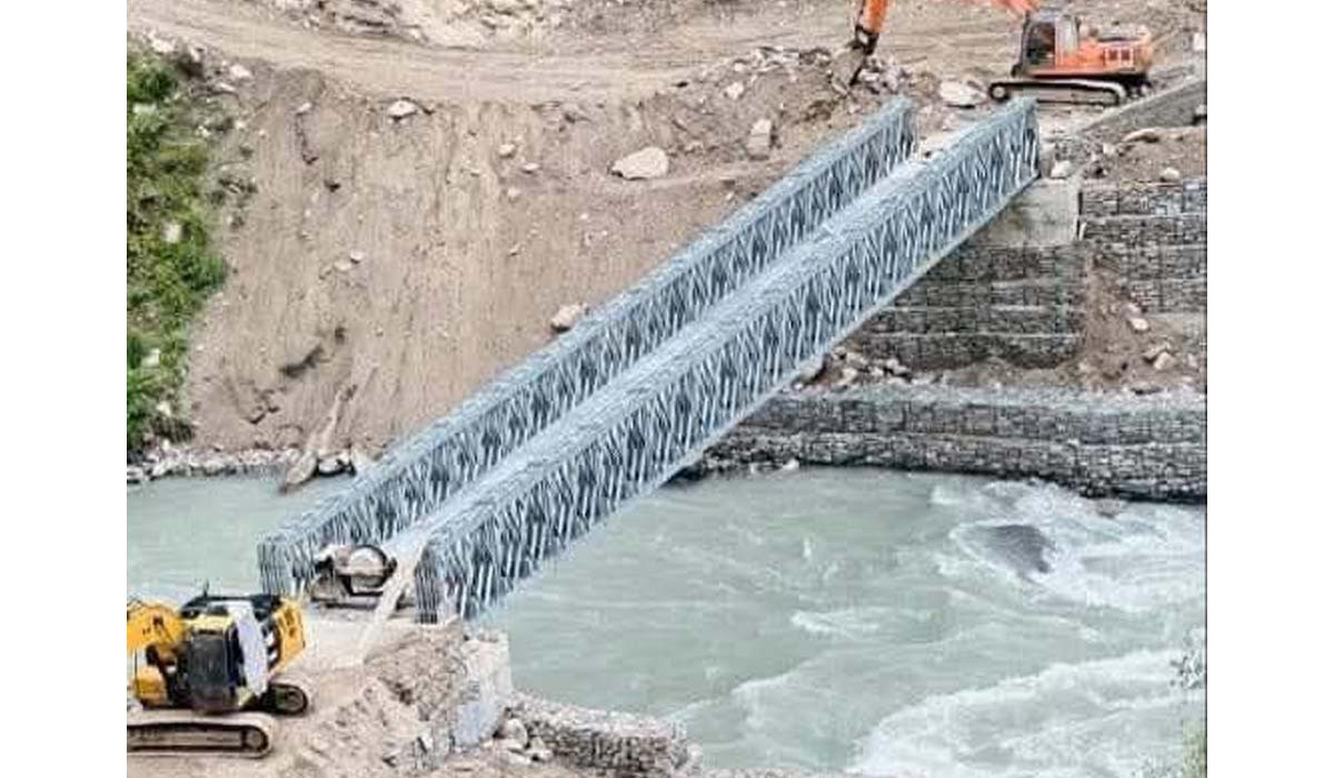 हुम्ला–मुगु लिङ्क रोडः लोतीखोलामा ‘बेलीब्रिज’ जडान