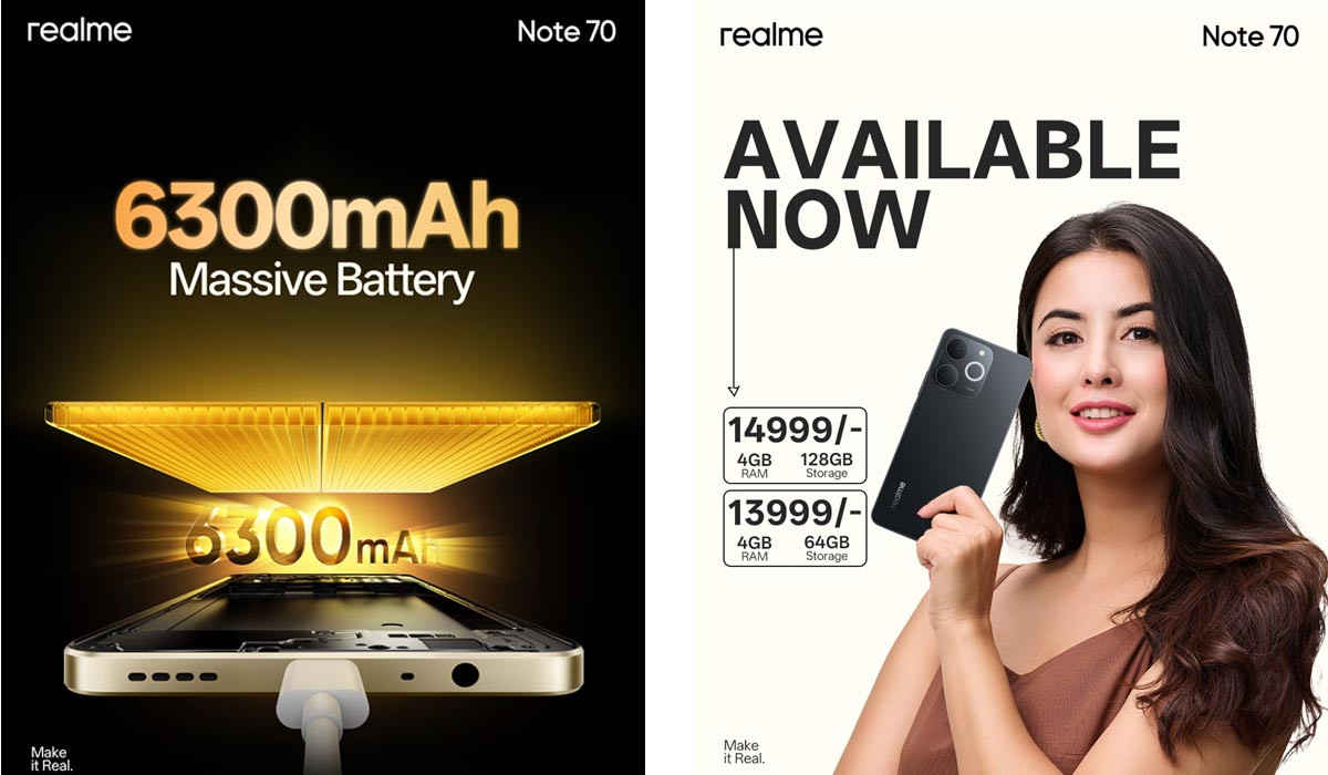 realme Launches Note 70 with 6300mAh Battery and Military-Grade Durability