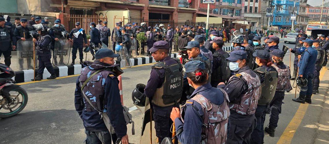 मिराज ढुंगाना समूहको प्रदर्शनमा सुरक्षा कडा
