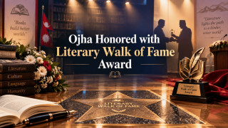 Ojha Honored with Literary Walk of Fame Award